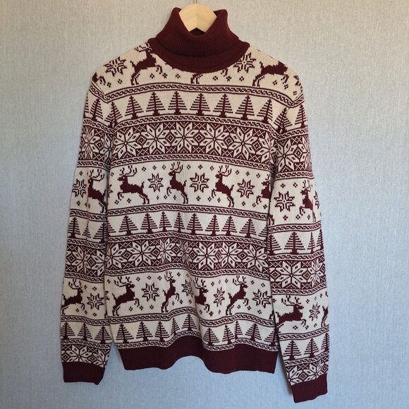 💙 NWOT ASOS Turtleneck Warm Cozy Knit Sweater Size M/L Nordical Fall Winter Rei - Picture 4 of 7